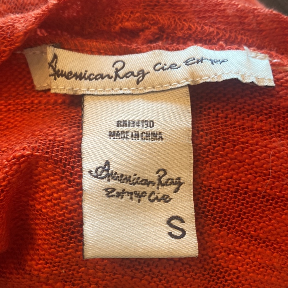 Women’s American Rag Brand Rust Open Front Sweater - Picture 7 of 9